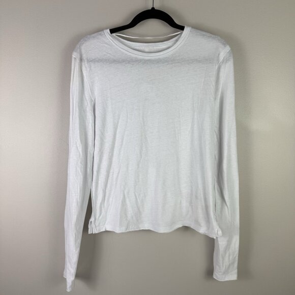 We The Free White Long Sleeve Tee Organic Cotton Blend Women’s M Casual Top - Picture 2 of 8